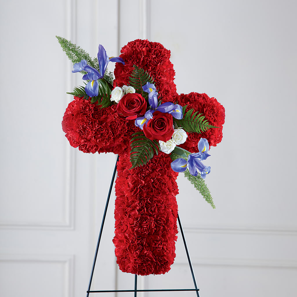 Faithful Hero Floral Cross – Pantelia Floral, Salt Lake City UT