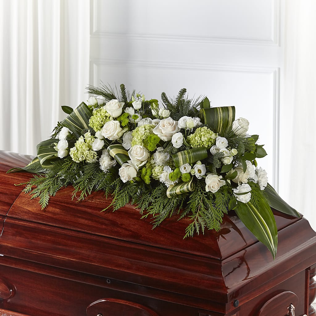 Hopeful Gesture Casket Spray – Pantelia Floral, Salt Lake City UT