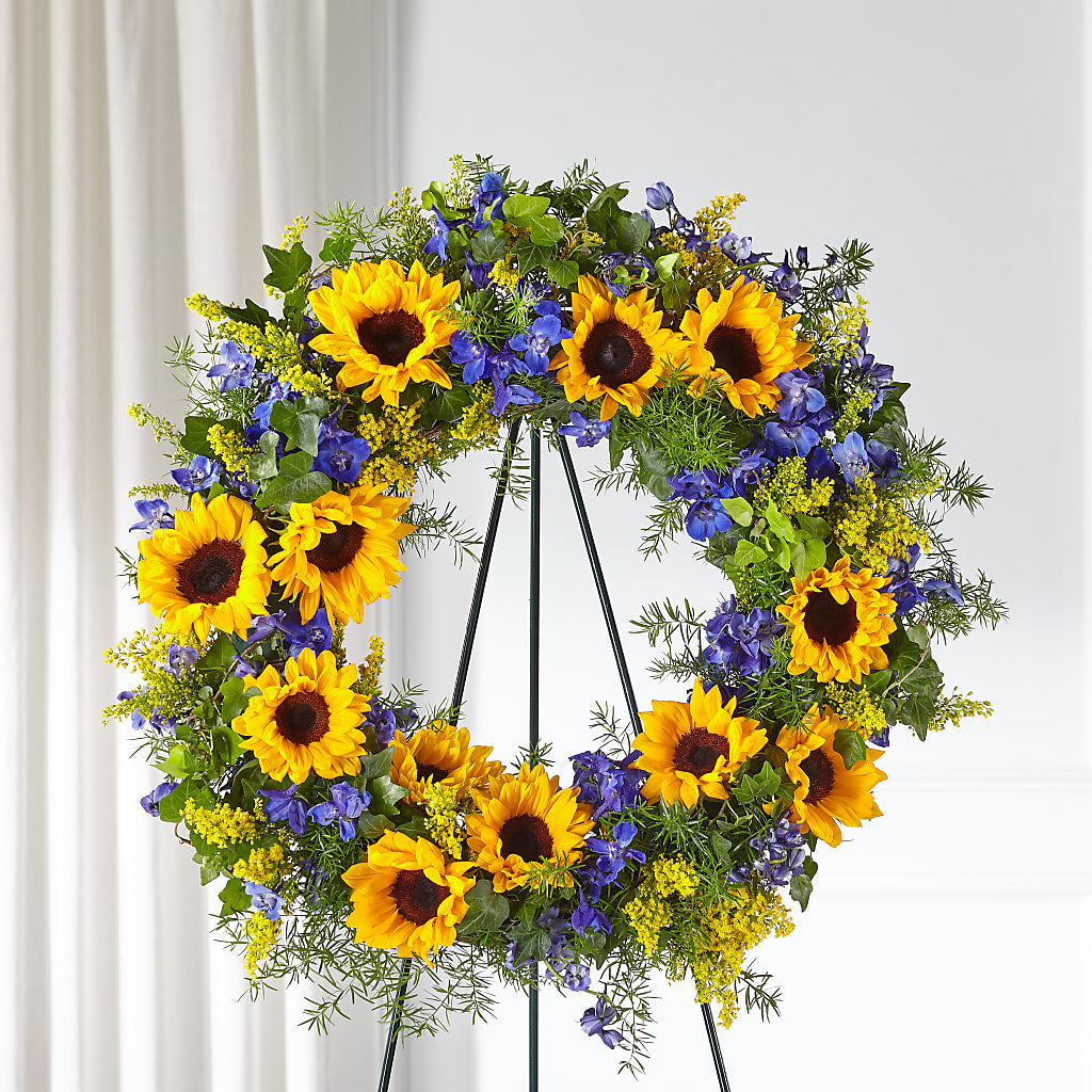 Bright Rays Wreath – Pantelia Floral, Salt Lake City UT