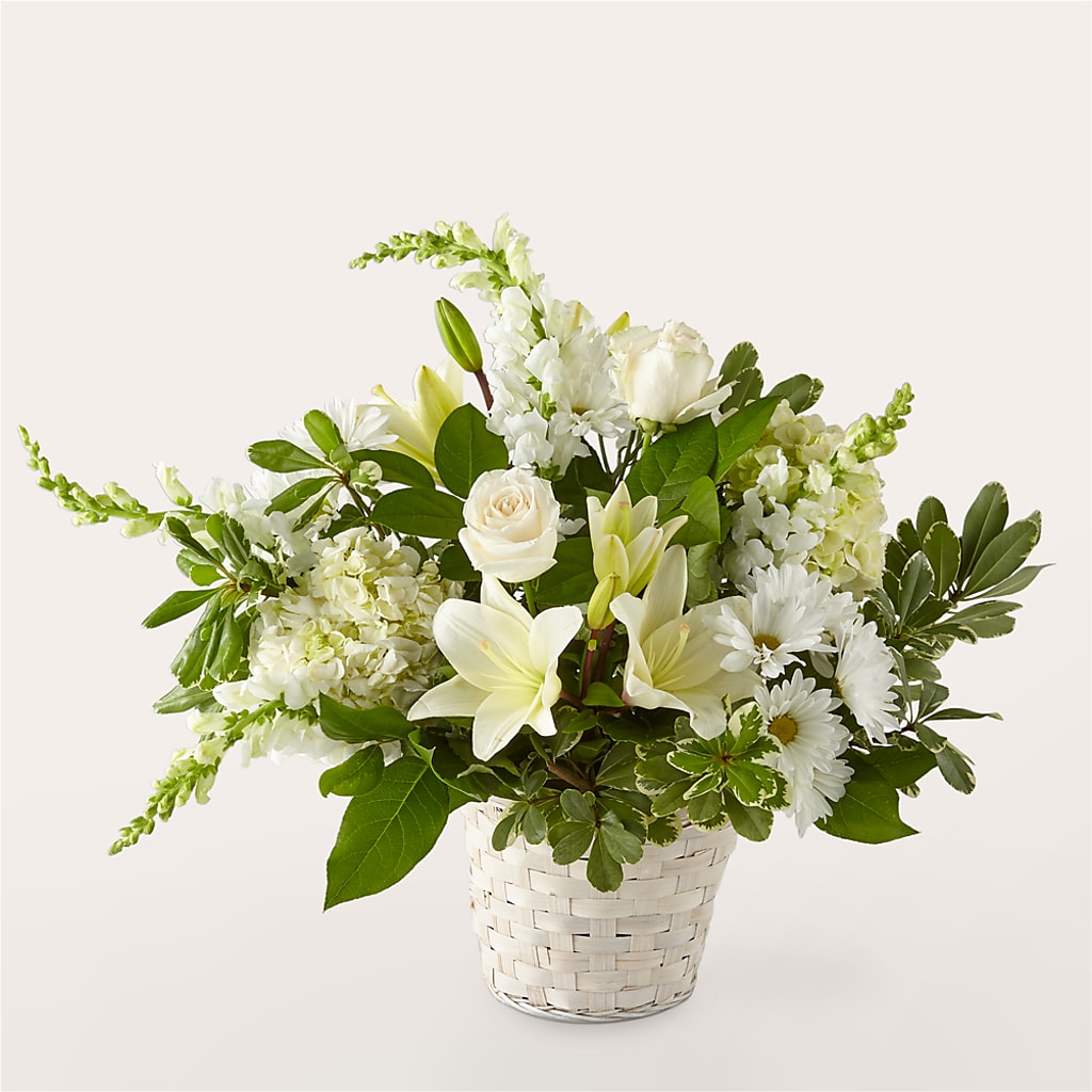 Ivory Elegance Floral Basket – Pantelia Floral, Salt Lake City UT