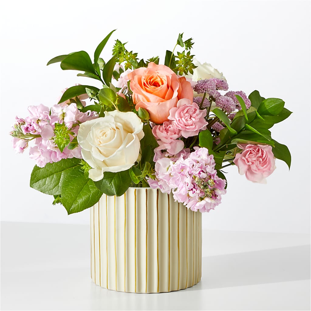 French Market Bouquet with Ivory Vase – Pantelia Floral, Salt Lake City UT