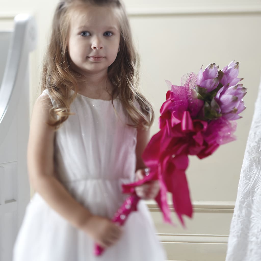 Sparkle Pink Flower Girl Bouquet – Pantelia Floral, Salt Lake City UT