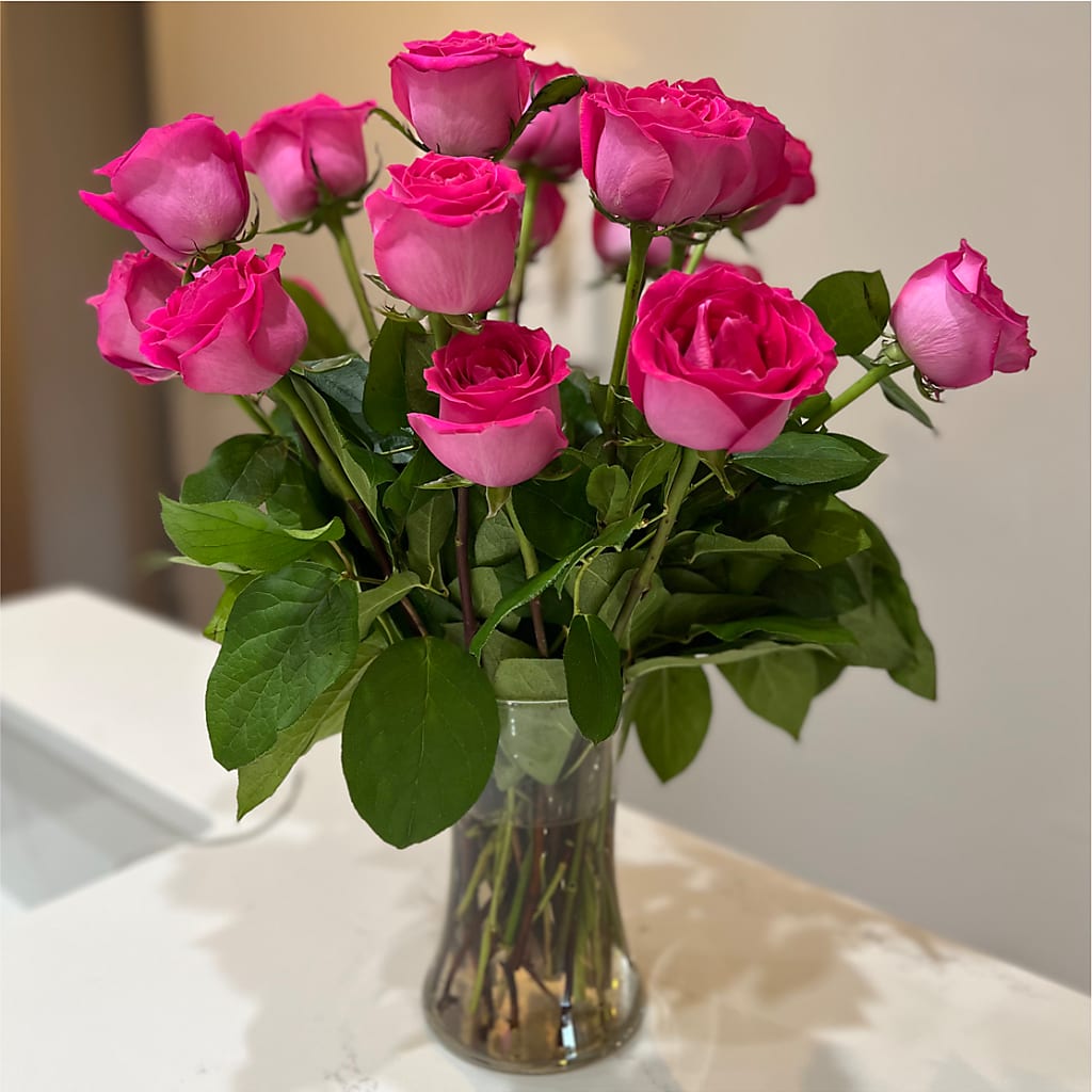 Long Stem Pink Rose Bouquet –  Pantelia Floral, Salt Lake City UT