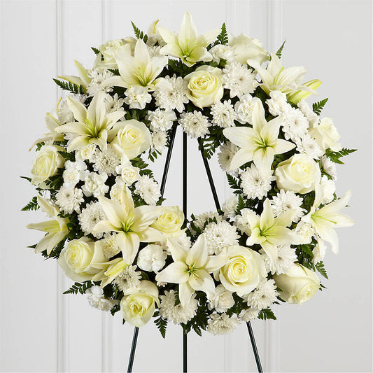 Treasured Tribute Wreath –  Pantelia Floral, Salt Lake City UT