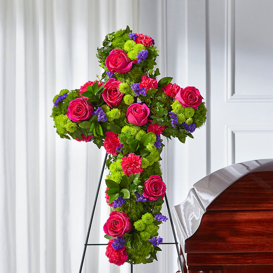 Tribute Rose Floral Cross –  Pantelia Floral, Salt Lake City UT