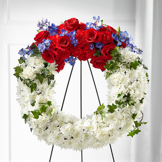 Patriotic Passion Wreath –  Pantelia Floral, Salt Lake City UT