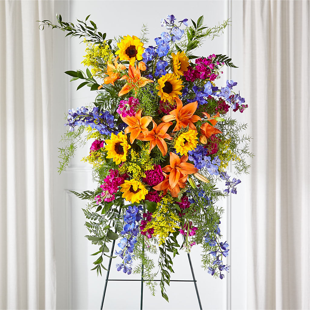 Sunlit Memories Standing Spray (Standard) –  Pantelia Floral, Salt Lake City UT
