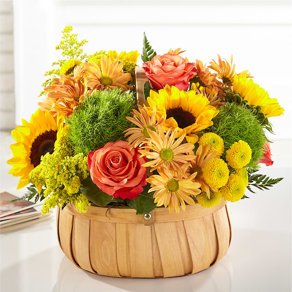 Harvest Sunflower Basket –  Pantelia Floral, Salt Lake City UT