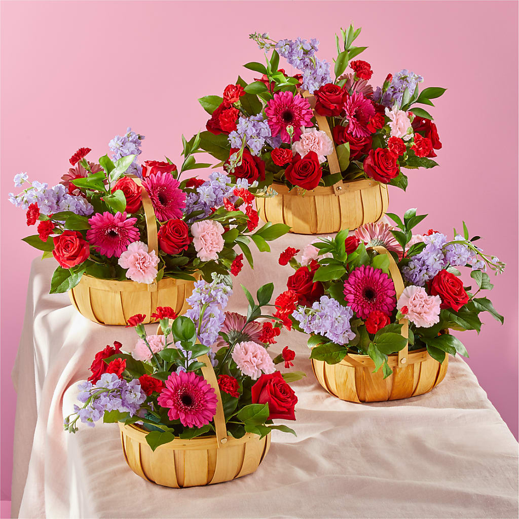 Pink Picnic Basket –  Pantelia Floral, Salt Lake City UT