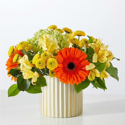 Autumn Sunshine Bouquet with Ivory Vase –  Pantelia Floral, Salt Lake City UT