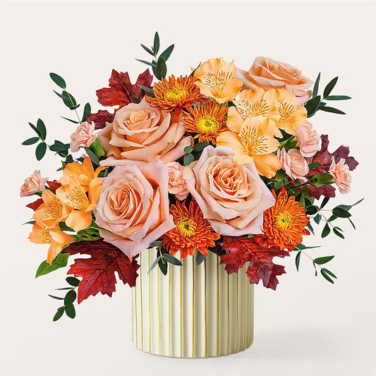 Spiced Latte Bouquet with Ivory Vase –  Pantelia Floral, Salt Lake City UT