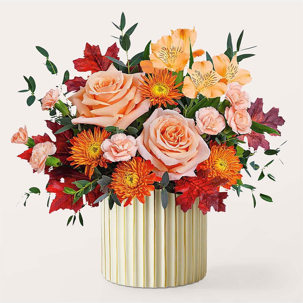 Spiced Latte Bouquet with Ivory Vase –  Pantelia Floral, Salt Lake City UT