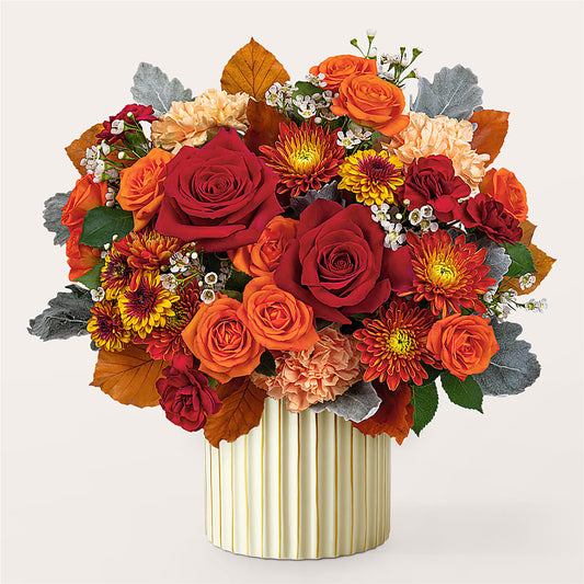Merlot Bouquet with Ivory Vase –  Pantelia Floral, Salt Lake City UT