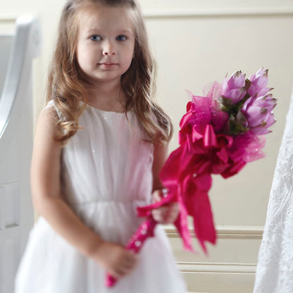 Sparkle Pink Flower Girl Bouquet –  Pantelia Floral, Salt Lake City UT